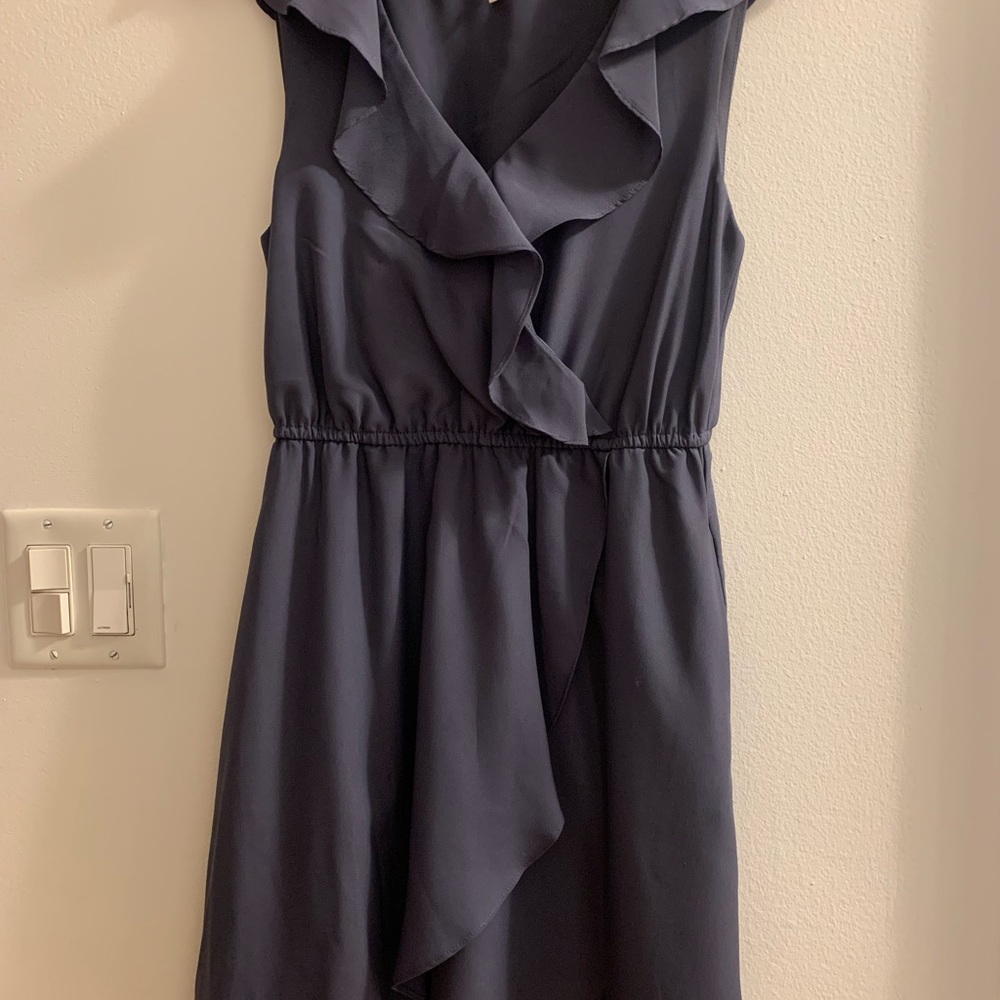 Bcbgeneration Mini Flutter Purple Grey Dress In Xs - image 7